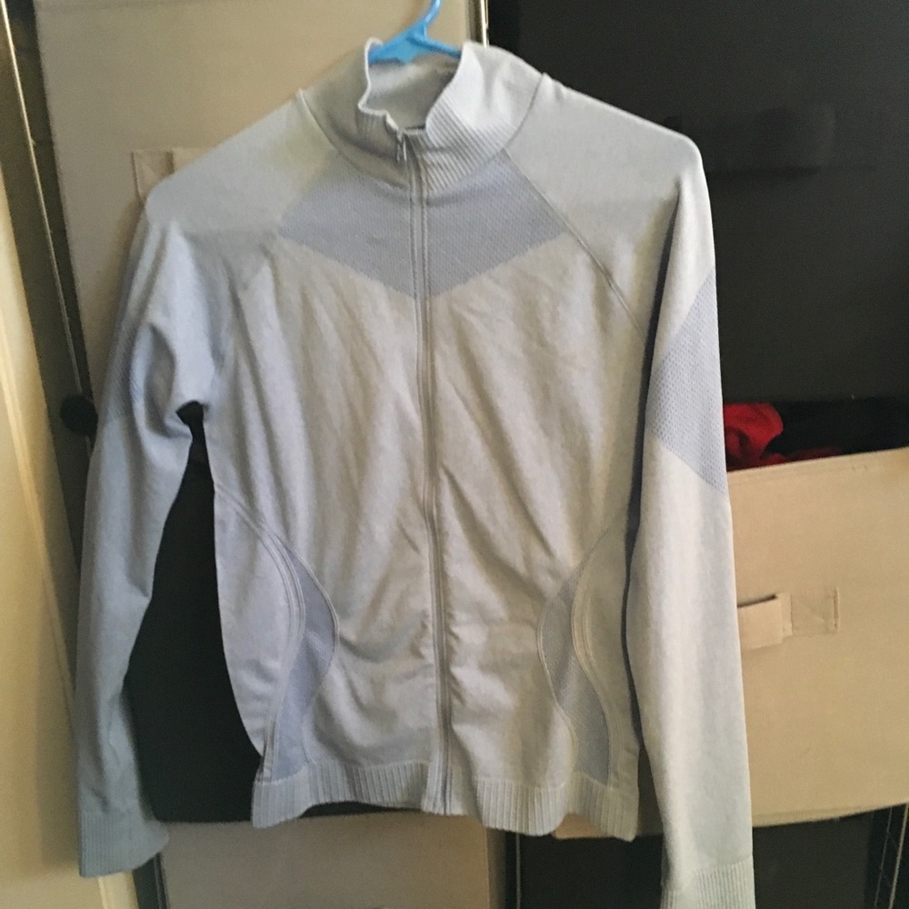 Light blue sweater very thin.